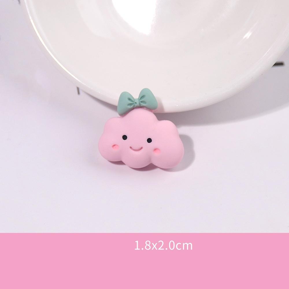 10Pcs Frosted Resin Accessories Simulate Cartoon Cream Glue Rainbow Cloud Phone Case Accessories Popular Diy Trinkets Luck Bag