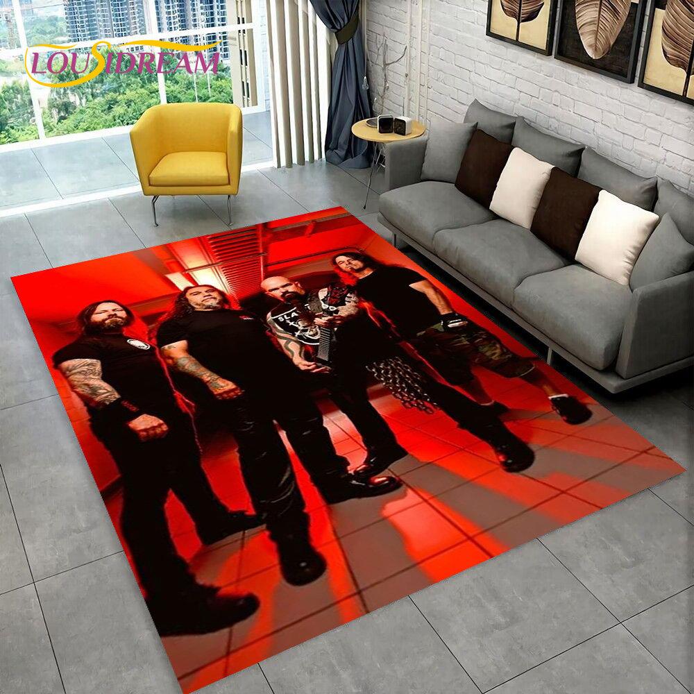 Slayer Ağır Metal Grubu Müzik Alanı Halı, Ev Oturma Odası Yatak Odası Kanepe Paspas Dekor için Halı Halı, çocuklar kaymaz Zemin Mat oyna