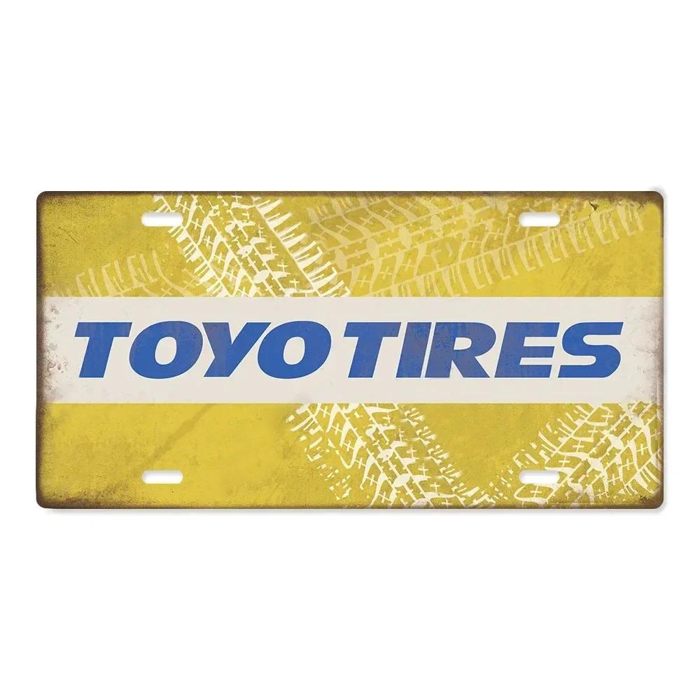Tire Brand Vintage Metal Posters Signs License Tin Sign Decor Garage Car Repair Shop Wall Plaques Decoration Tinplate Auto Pl
