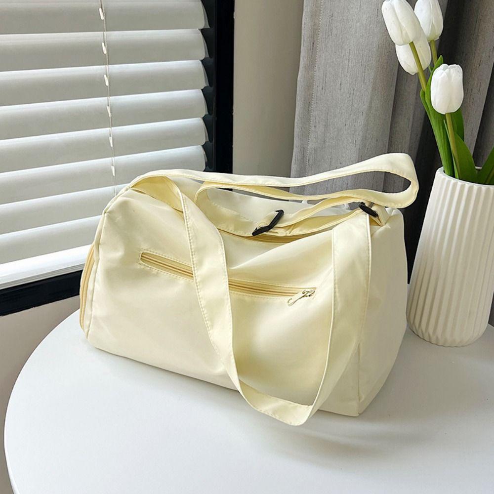 Canvas Crossbody Tote Bags Solid Color Luggage Bag Underarm Bag Sports Shoulder Bag Women
