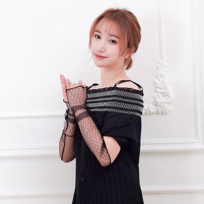 Cycling Bike UV Arm Warmers Thin Sunscreen Long-Sleeved Driving Gloves Mesh Lace Gloves Sun Protection Sleeves