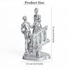 Romantisches Paar Silberfinish Liebesstatue | Treppendesign für Verlobung, Hochzeit Ideales Valentinstags- & Geburtstagsgeschenk