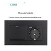 Black 16A German Standard Socket Panel with Double USB + Type C, Concealed European Installation