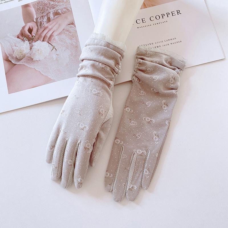 

1 пара женских солнцезащитных перчаток лето весна спандекс защита от УФ короткие перчатки для вождения высокоэластичные тонкие этикетные митенки