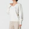 MLB New York Yankees FW/AW26 Solid Color Small Logo V-Neck Casual Sweater Women sweater 3FKPB0464-50CRS