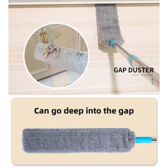 Bendable Duster Lightweight Retractable Microfiber Brush Long-Handled Crack Dust Cleaning Tool Hard-to-reach Areas Cleaner