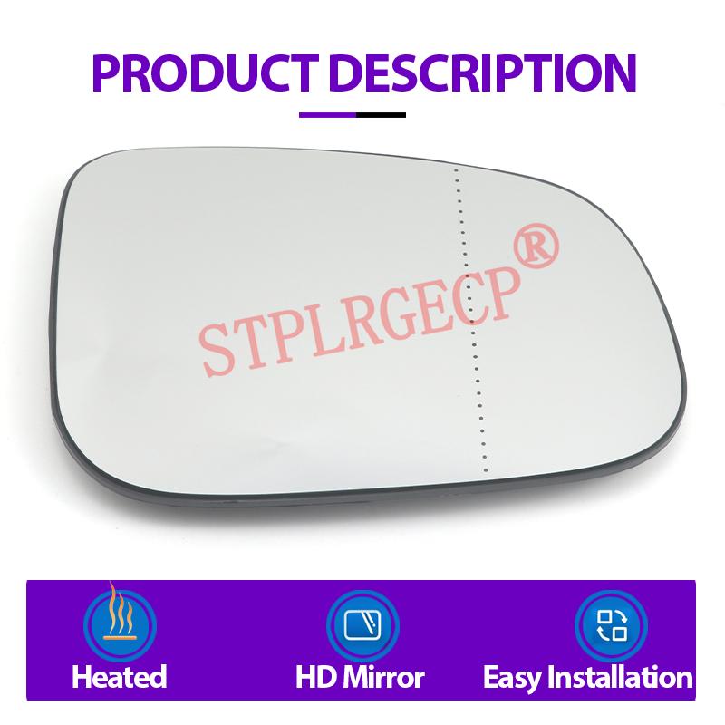Stplrgecp Passenger Driver Side Left or Right Door Side Heated Wing Mirror Glass Lens for Volvo V40 V70 12-16 S60 V60 S80 11-18