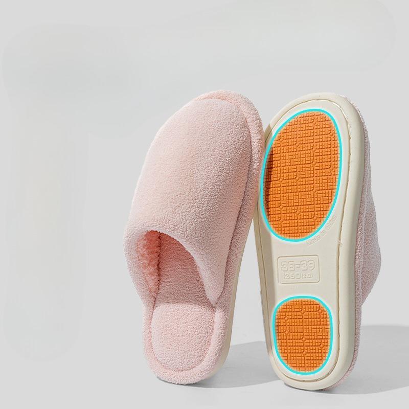 Baumwollschuhe für drinnen zu Hause, Wärme, Fleece, rutschfest und geruchshemmend