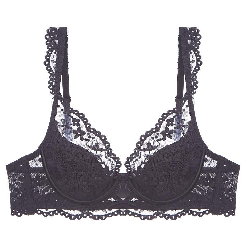 French underwear pure desire thin lace sexy underwear soft steel ring small chest big gathering bra