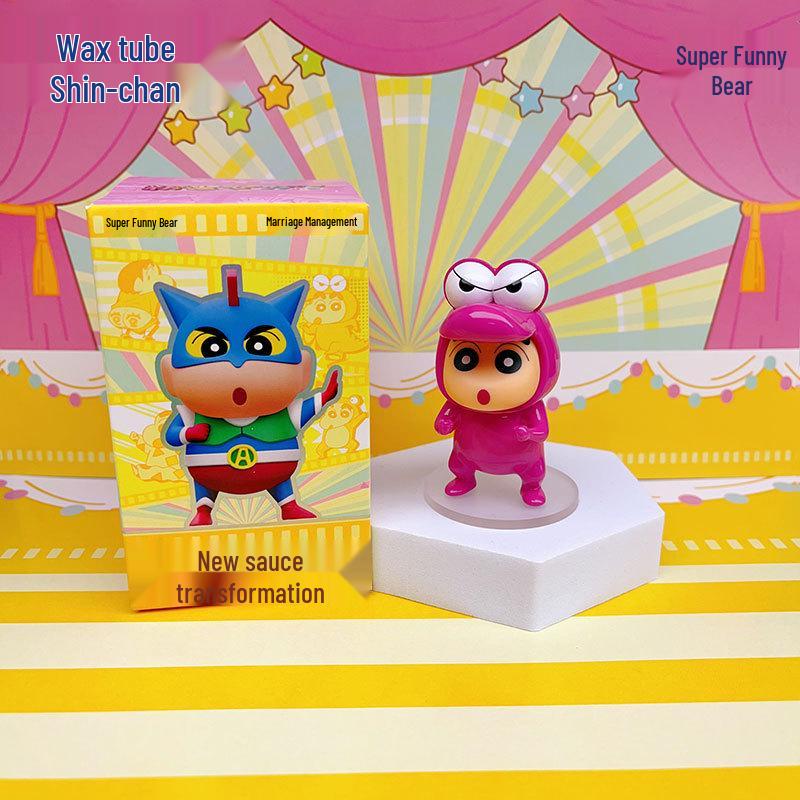 Crayon Shin-chan Trendy Anime Toy: Cute Desktop Car Ornament & Home Decoration Blind Box