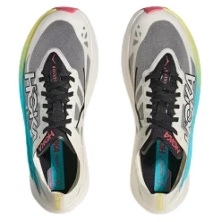 HOKA One One ROCKET X 2 Slip Resistant Abrasion Resistant Low Top Casual Running Shoes Unisex White Gray 1127927-YZC