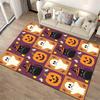 Cute Halloween Ghost and Cat Pattern Rug Non-slip Rug Suitable for Living Room and Bedroom Sofas.