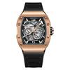 BONEST GATTI Men's Watch Qixi Festival Gift for Boyfriend German Automatic Skeleton Mechanical Luminous Tonneau Watch