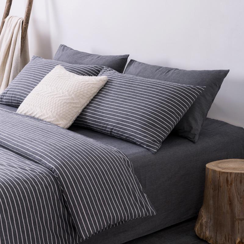 

Постільна білизна Muji з бавовни в клітинку - Простий японський стиль 240x220