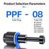 5PCS Pneumatic Connector Plug Pipe Cap Set Plastic PPF Sizes 4mm To 14mm Air Hose Sealing Caps Prevent Air Leakage