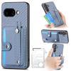 For Google Pixel 9a Case Carbon Fiber Texture Leather Phone Back Cover with Card Holder