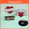 Heart-shaped Alloy Badge Pin For Fashionable Decoration And Multifunctional Use
