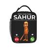 Tung Tung Sahur Oproep Geïsoleerde Lunchtassen Thermische Tas Herbruikbaar, Maaltijdcontainer Draagbare Tote Lunchbox Voedselopbergtas