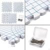 9 Pieces Blocking Mats with TPins Aligned Grid Interlocking FirmDensity Knitting