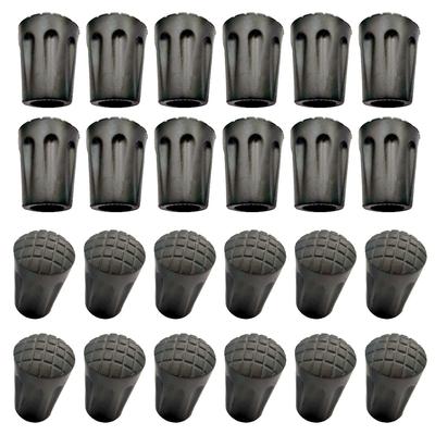 HAMILO Trekking Pole Cap Replacement Large Capacity Spare 24 Piece Set