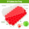 37 Cavity Honeycomb Ice Cube Trays Reusable Silicone Ice Cube Mold Bpa Free Ice Maker With Removable Lids Creative 13 Cavity
