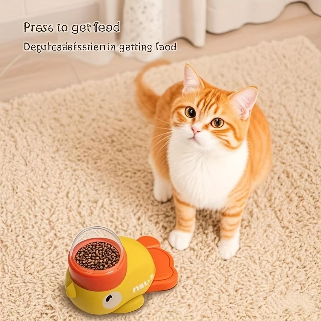 Pet Dog Automatic Feeder Cat Self-hi Toy Snack Freeze-drying Feeding Machine Little Yellow Duck Cat Missed Food Toy