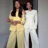 Women's Autumn 2025 Casual Blazer and Trousers Set for Workplace