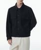 Musinsa Standard Back Satin Officer Jacket [Black]