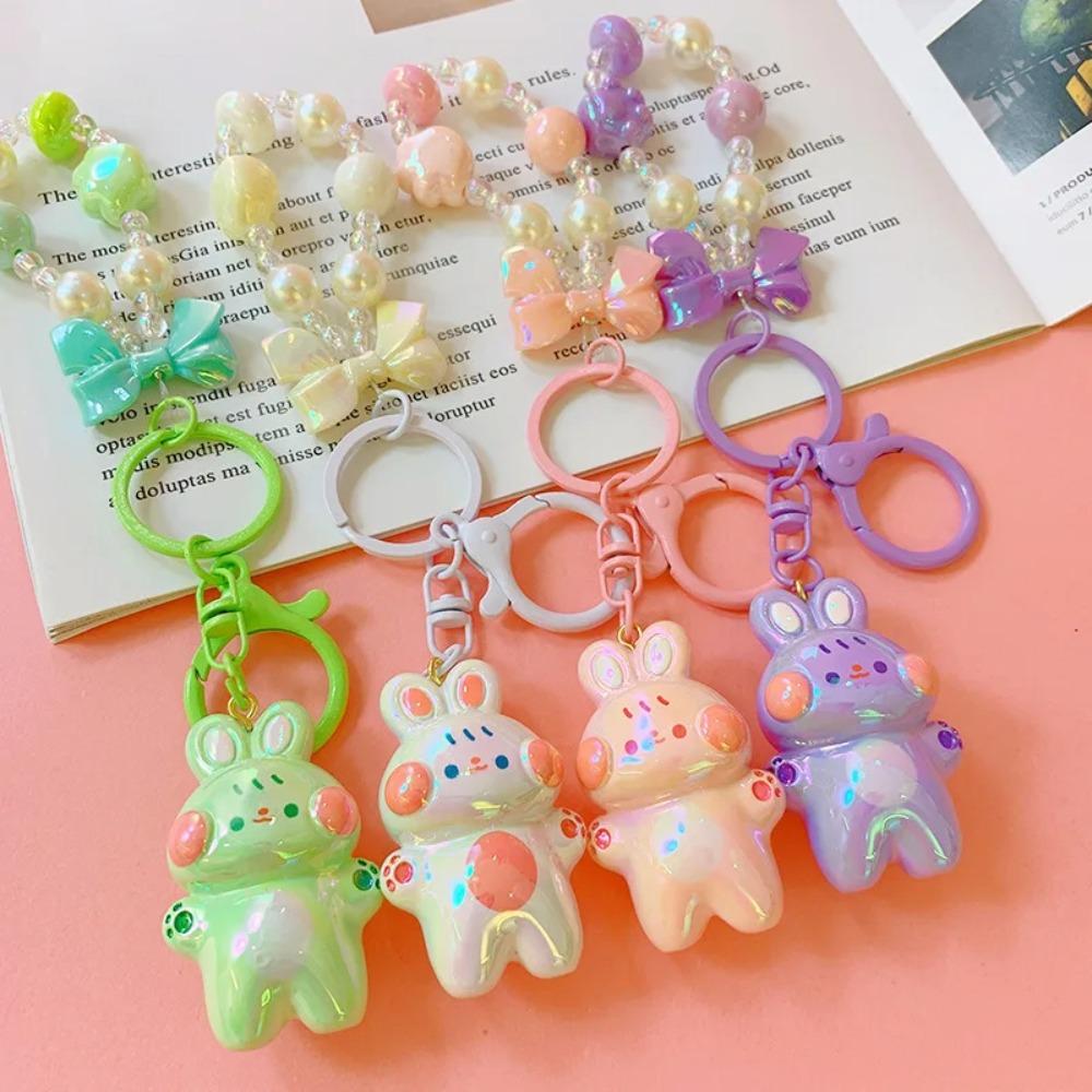 

Мультяшный кролик Акриловый цветной кролик брелок ювелирные изделия подарки Акриловый кролик брелок автомобильные аксессуары розовый