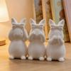 Easter Ornament, One-piece Molded Bunny Figure, 3D Printed Rabbit Design Decorative Figurine for Living Room Bedroom Holiday Decor