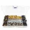 Leather Decoration DIY Double-Sided Rivet Tool Set: 240/480 Sets, 4 Colors, 3 Sizes, Metal Male and Female Rivets.