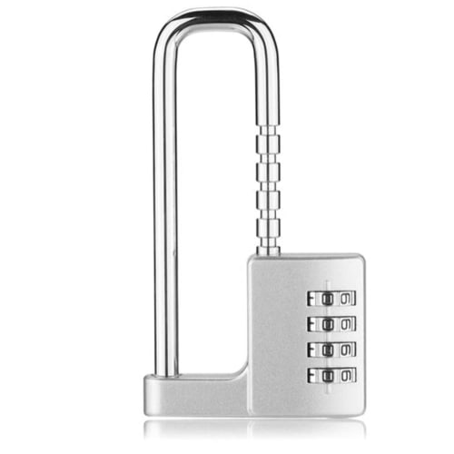 Tumecos Padlock, Password Lock, Combination Lock, Adjustable 4-Digit Combination Lock, Number Padlock, for Outdoors, Schools, Businesses, Warehouses,