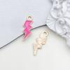 1pcs Rose Red Oil Drop Pendant Through The Alloy Earrings Diy Handmade Homemade Accessories Materials Multiple Styles