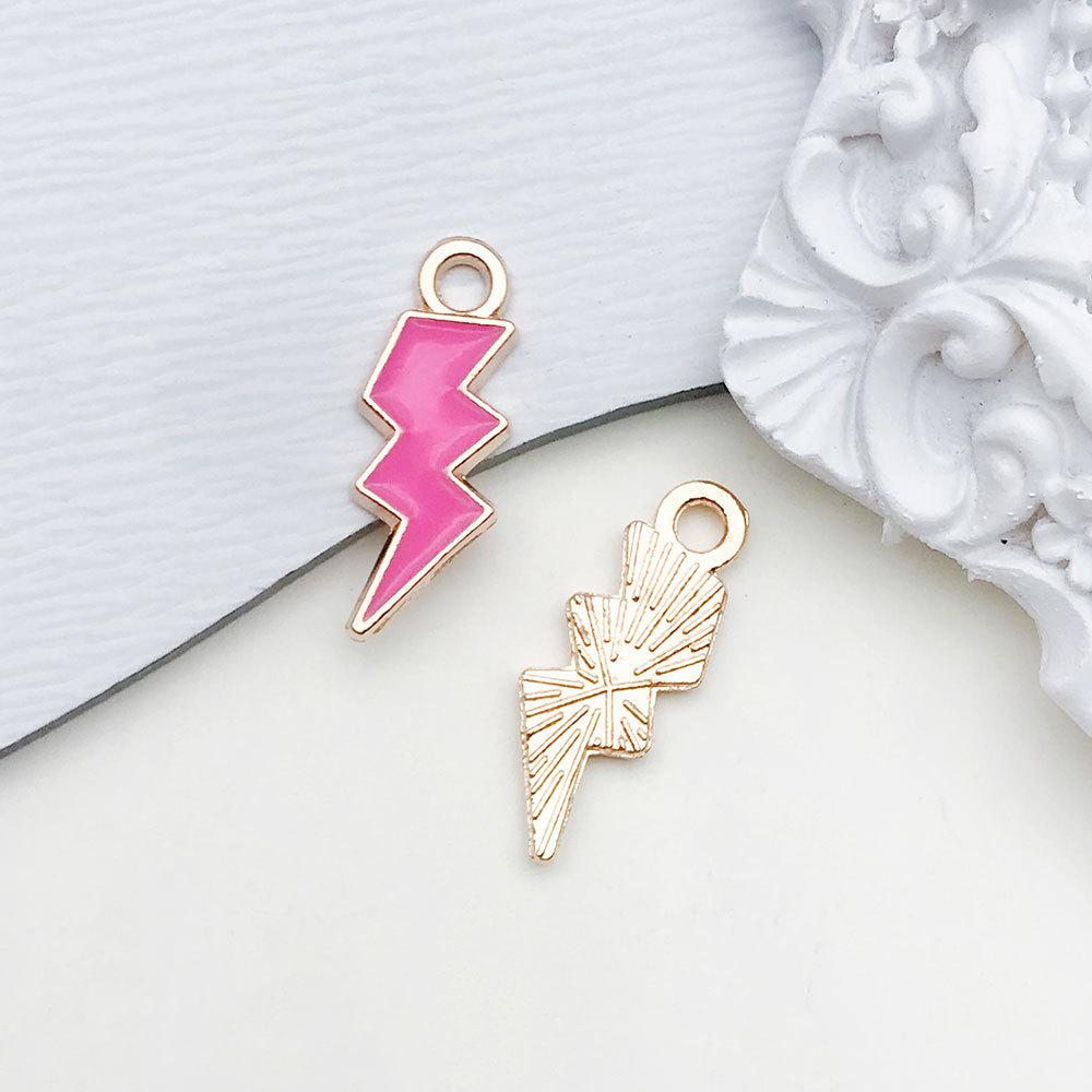 1pcs Rose Red Oil Drop Pendant Through The Alloy Earrings Diy Handmade Homemade Accessories Materials Multiple Styles