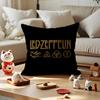 Band LLed ZZeppelin Cushion Cover Silky Short Plush Invisible Zipper Dustproof Sofa Pillow Case for Home Decor