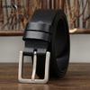 Belt Men's High-End Affordable Luxury Anti-Allergy Dye Penetration Business Genuine Leather Pure Titanium Buckle Layer Cowhide Formal Trousers Belt