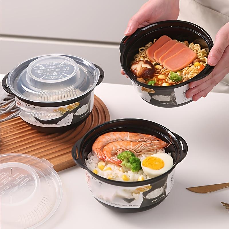 Microwave Rice Cooker with Lid - Non-Stick,BPA-Free, Easy-Clean Lunch Container for Quick Meals&Single Servings, Includes Steam Vent& Transparent Lid