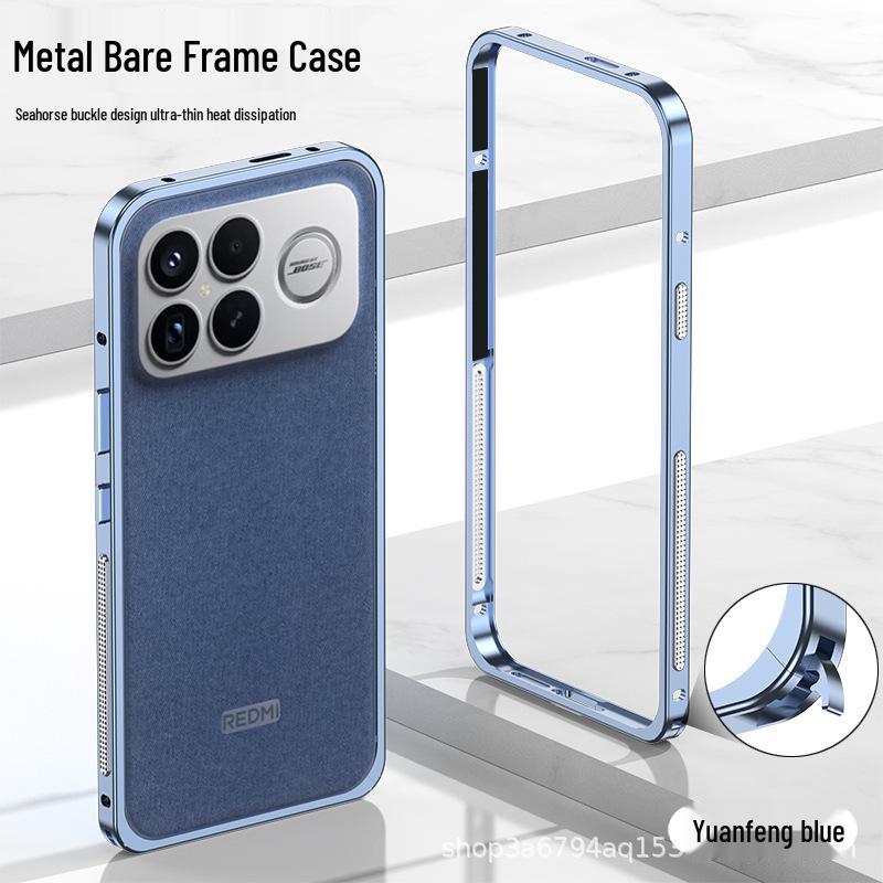 

Redmi K90/K90 Promax Champion Edition/F8Pro Metal Frame Phone Case with Sea Horse Buckle Redmi K90 Pro Max