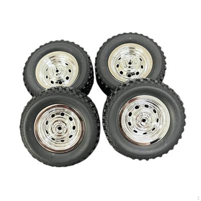 4x RC Wheels and Tires Set Replacement Part Lightweight Easy To Install Crawler Car for