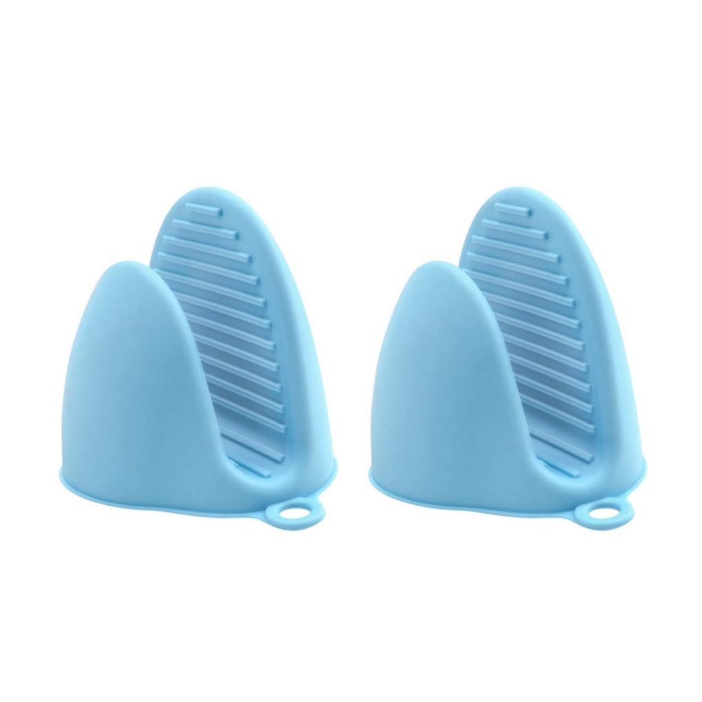 

2 шт. кухонные силиконовые перчатки зажимы прихватки для духовки теплоизоляция кастрюля миска антипригарное покрытие для выпечки микроволновая печь бытовые гаджеты синий