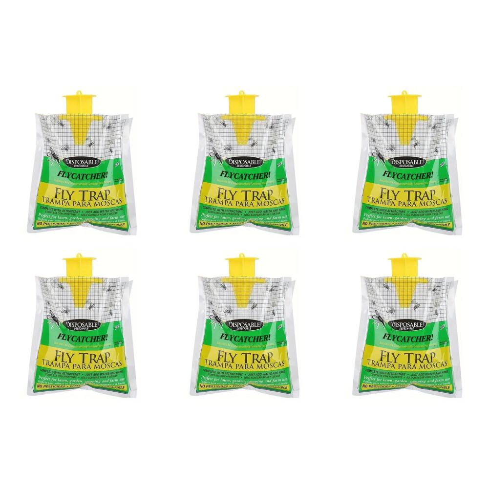 Hanging Fly Trap Bag with Fly Bait Disposable Fly Catcher Bag Non-Toxic Flies Trap Fly Trap Catcher Bag for Outdoor Garden Farm