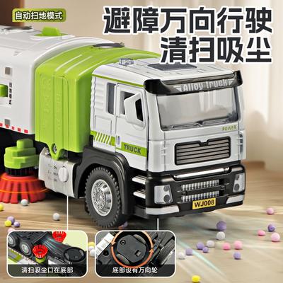 1:50 Elektrischer Staubsauger Kehrmaschine Müllwagen Modell Spielzeug Legierung Diecast Licht Ton Baufahrzeug Geschenke für Kinder