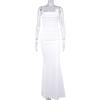 Summer Popular Women's Dress, Fishbone Backless Suspender, Fishtail Skirt, European and American Long Dresses