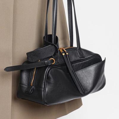 Torba do kręgli, Prosta i modna damska torba crossbody ze skóry licowej, Torba bagietka