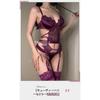 Domila Purple Grape Sexy Underwear Silk Splicing Perspective Bra Set with Gloves Socks Sexy Set