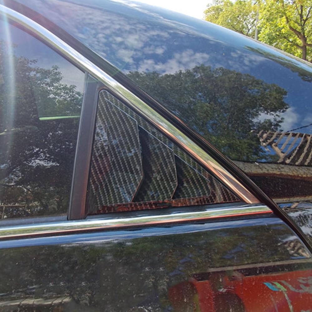 For Toyota Mark X Reiz 2005-2017 Car Rear Louver Window Side Shutter Cover Trim Sticker Vent Scoop ABS Carbon Fiber Accessories