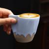 130ml Tazza da Caffè in Ceramica Creativa Tazza Espresso Vintage Ceramica Grezza Utensile da Bere per il Tè Pomeridiano Tazza da Acqua da Ufficio Regalo per Coppia