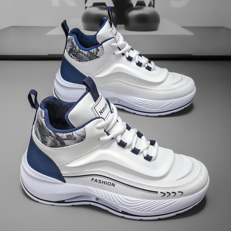 

Высокие дышащие повседневные туфли из искусственной кожи 2025 Зима Новая мужская спортивная обувь Модные удобные противоскользящие ботинки до щиколотки 44