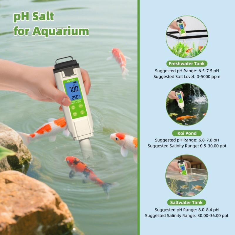7 in 1 TDS ORP Salt Temperature Meter Digital Meter Water Quality Tester for Hydroponic Meter Portable