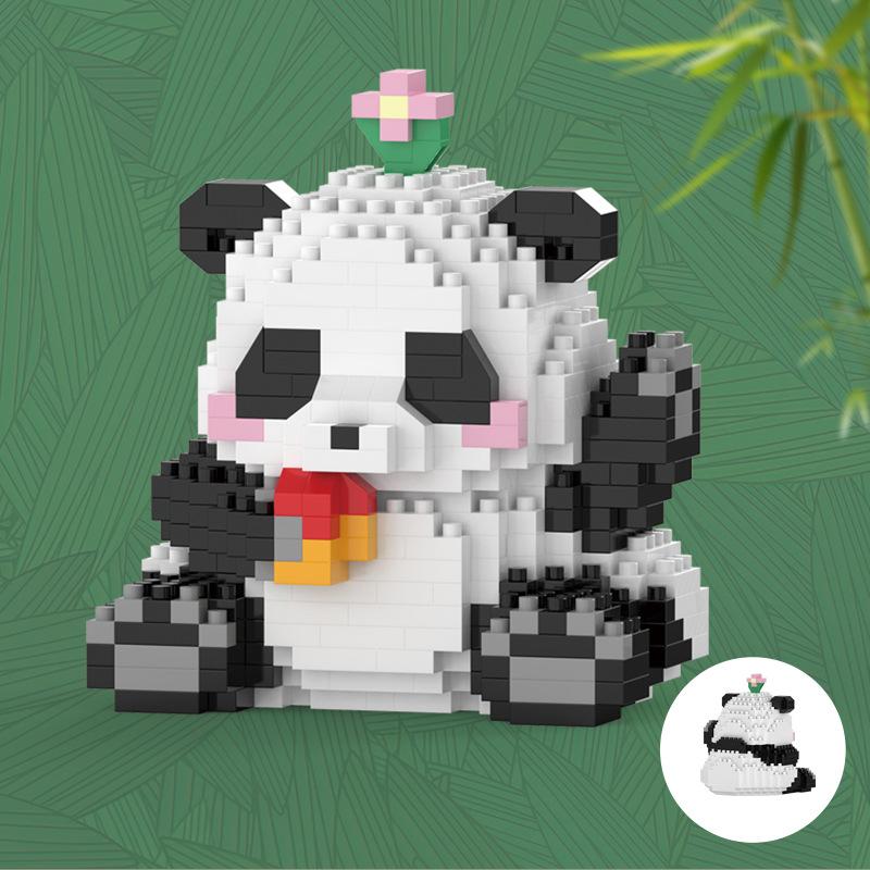 Panda 3d Constructor Micro Brick Small Particle Assembled Diamond Building Block for Children Boys 6 To 10 Year Games Child Gift